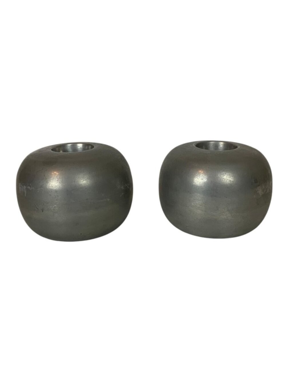 Inhabit Aluminum Tea Light Candle Holders Set Of 2 Modern Decor